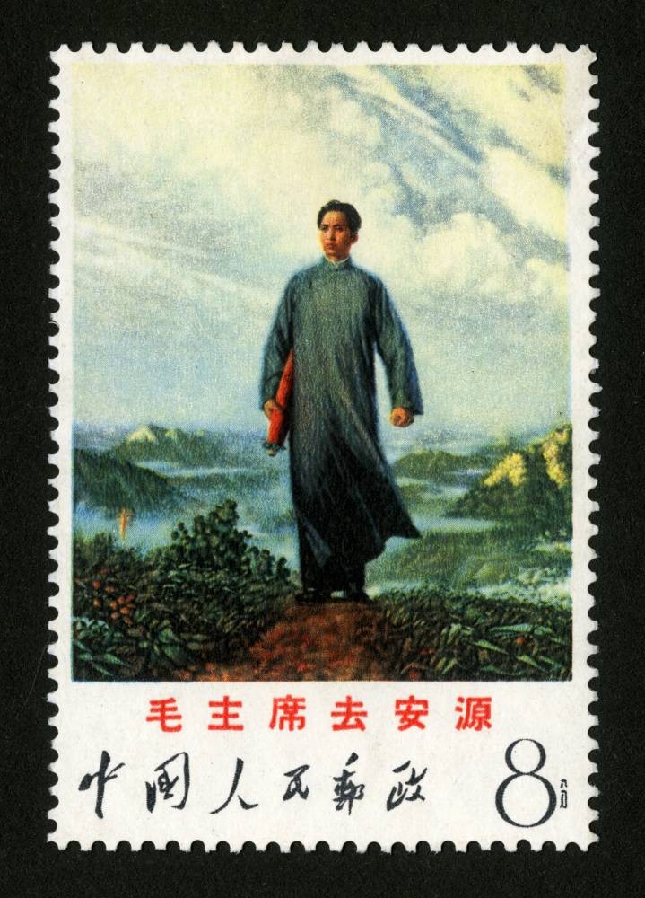 革命油画《毛主席去安源》