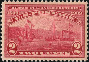 Henry Hudson's "Half Moon" and Fulton's Steamship "Clermont"