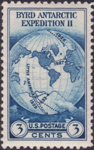 Byrd Antartic Expedition - World Map on van der Grinten's P