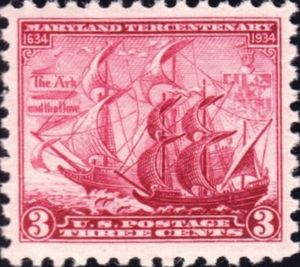 Sailing ships The Ark (1630) and The Dove