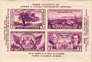 Third International Stamp Exhibition TIPEX '36, New York