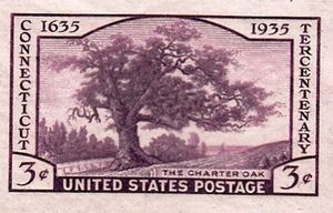 The Charter Oak (1857), painting by Charles De Wolf Brownell