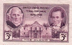 Sam Houston, Stephen F. Austin and the Alamo, San Antonio