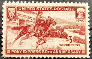 80th Anniversary of Inauguration of Pony Express