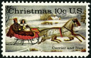 "The Road-Winter" (from a Currier and Ives print)