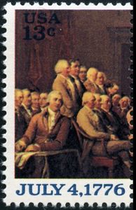 "Signing the Declaration of Independence" (detail, Turnbull)