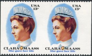 Clara Maass (1876-1901) and Newark German Hospital Pin