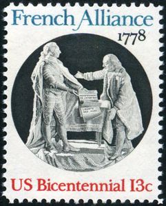 "Louis XVI and Benjamin Franklin" (statuette, C. G. Sauvage)