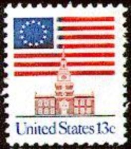 13-Star Flag over Independence Hall