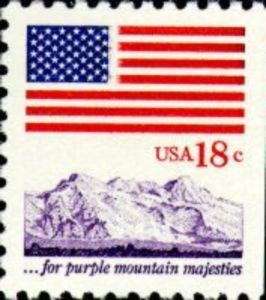 ...For purple mountains majesties - Flag and mountains