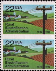 Electricity Pole and Rural Landscape