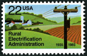 Electricity Pole and Rural Landscape