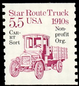 Star Route Truck 1910s - precanceled