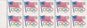 Flag with Olympic Rings