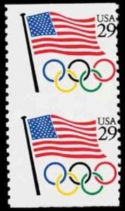 Flag with Olympic Rings