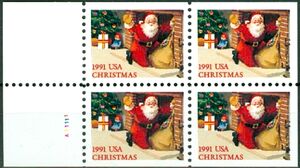 Santa Claus Leaving by Chimney