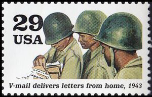 V-Mail delivers letters from home