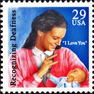 Mother signing 'I Love You'