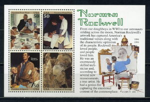 Norman Rockwell souvenir sheet