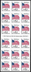White Old Glory G Stamp Pane
