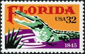 Florida Statehood 150th Anniversary, Alligator