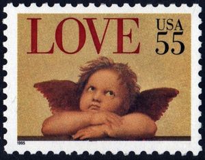 "Cherub" (detail from Sistine Madonna by Raphael)