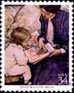 The First Lesson by Jessie Willcox Smith