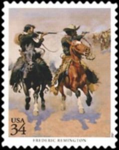 A Dash for the Timber by Frederic Remington