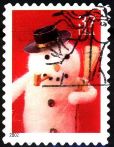 Snowman with pipe