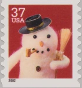 Snowman with pipe