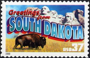 South Dakota: American Bison (Bos bison), Mount Rushmore