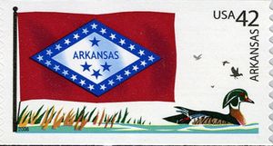 Arkansas flag, Wood Duck (Aix sponsa)