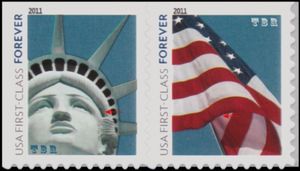 Lady Liberty and Flag