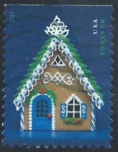 Gingerbread Houses: Blue door