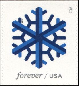 Geometric Snowflakes - blue