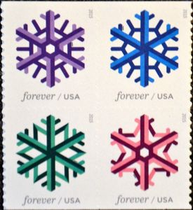 Geometric Snowflakes - Purple