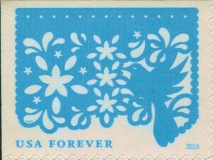 Scissor cuts: Blue with 1 bird