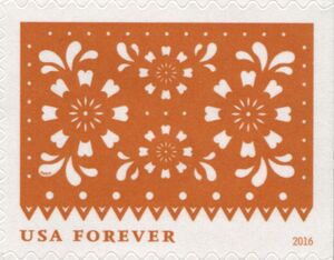 Scissor cuts: White on Orange
