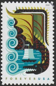 Blue Dragon and Ship