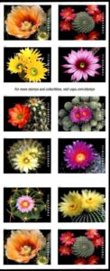 Cactus Flowers, booklet pane of 20 stamps