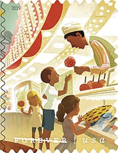 Children Buying Sweets At Concession Stand