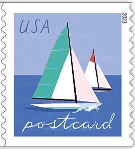 Sailboat with Green Sail
