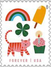 Rainbow, Cat, Cupcake and Popsicle