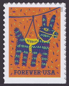 Donkey Piñata, Orange Background