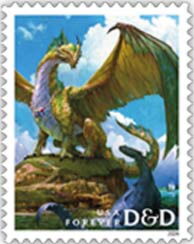 Bronze Dragon with Necklace & Blue Plesiosaur