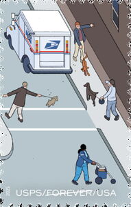 United States Postal Service, 250 Years, Dog walkers